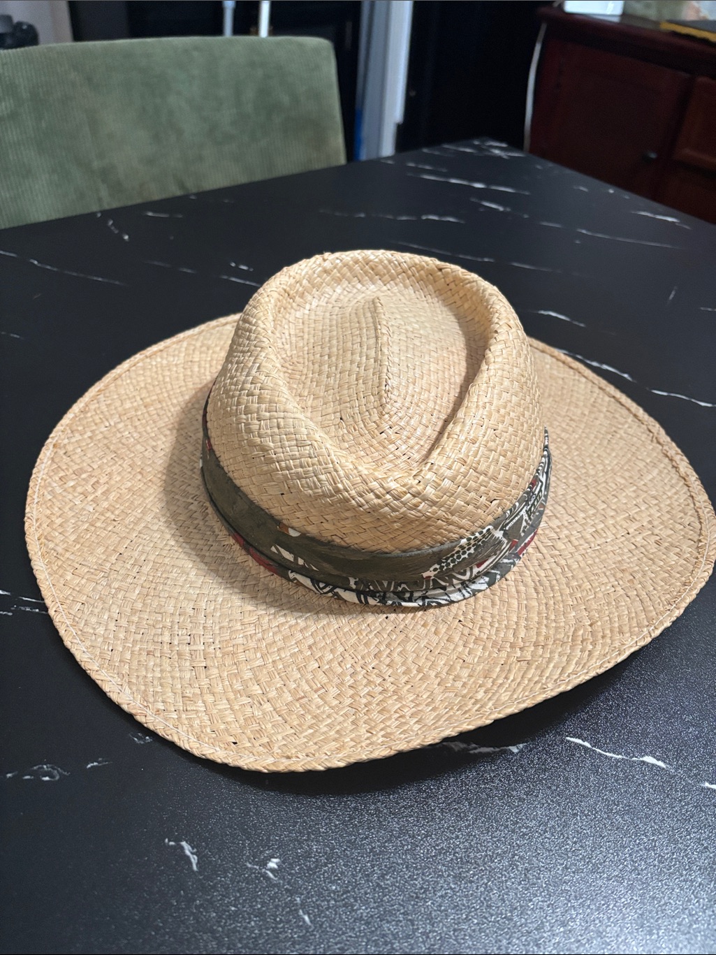 Dobbs Fifth Avenue Vtg Straw Fedora With Sweatband